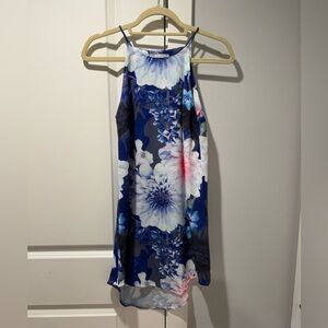 Xenia Boutique Blue Floral Midi Dress